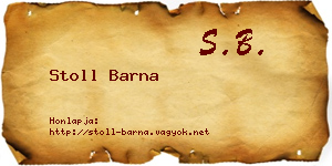 Stoll Barna névjegykártya